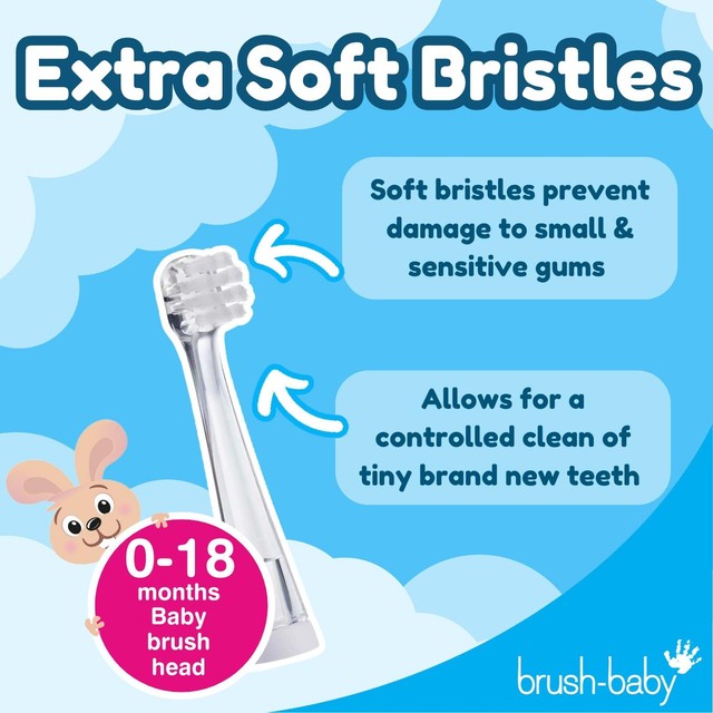 Brush Baby Babysonic replacement brush heads for 0-18 months - British product