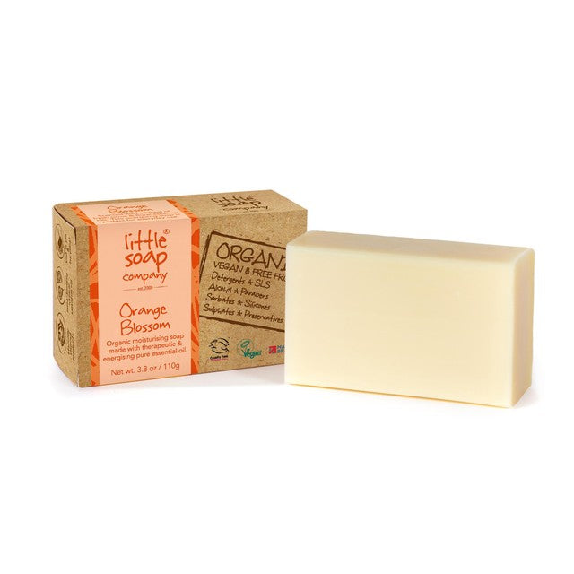 Little Soap Company organic bar soap orange blossom 110g, UK version