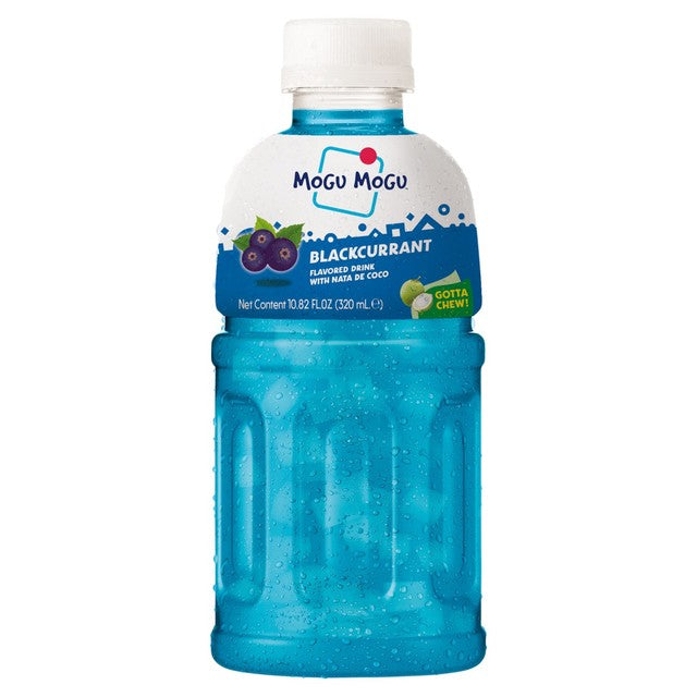 Mogu Mogu blackcurrant flavoured drink 320ml, imported from the UK