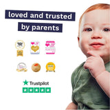 Pura plastic free flushable baby wipes 60pk, imported from the UK