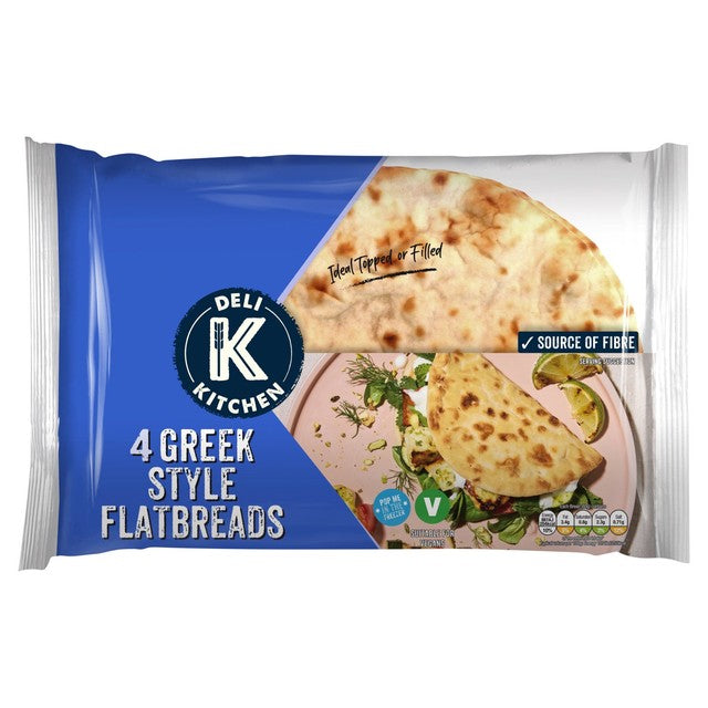 Deli Kitchen Greek Style Flatbread 4 x 80g - British product