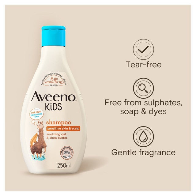Aveeno Kids Shampoo with oat and shea butter 250ml - British product