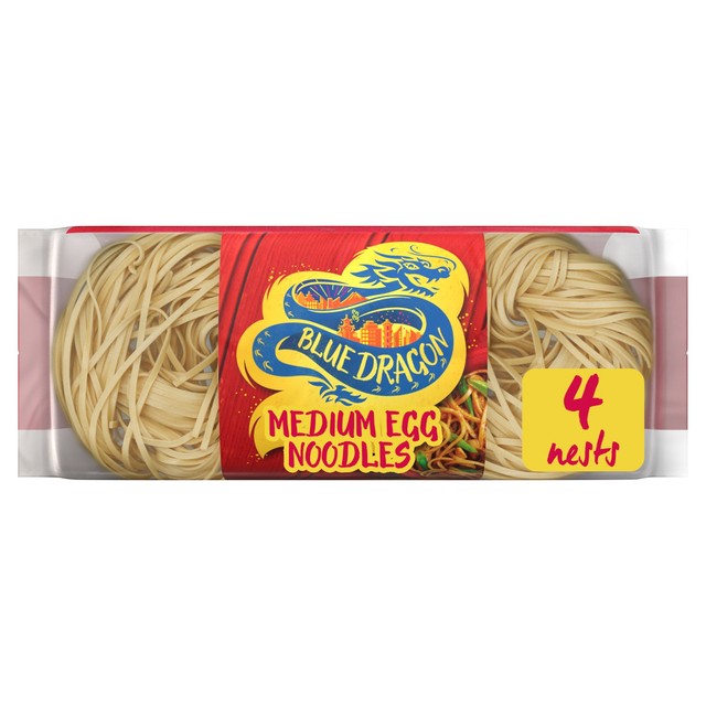 Blue Dragon medium egg noodles packet 250g - British product