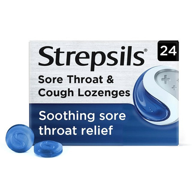 Strepsils Sore Throat & Cough Lozenges 24 per pack (British brand)