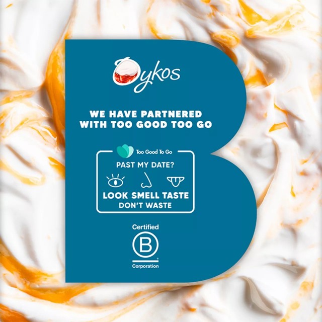 Oykos Greek style yogurt strawberry 4x110g, imported from the UK