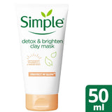 Simple Protect N Glow Detox & Brighten Clay Mask 50ml (British brand)