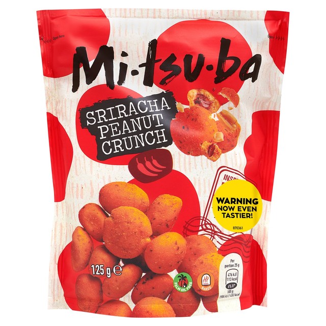 Mitsuba Sriracha Peanut Crunch 125g, imported from the UK