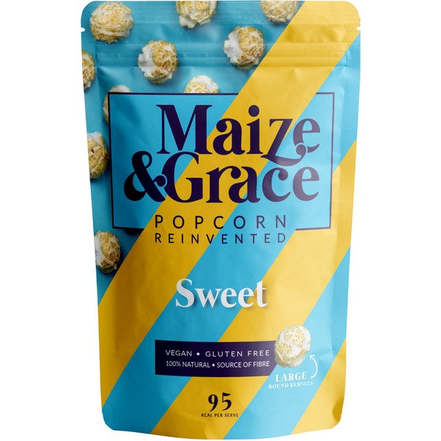 Maize & Grace sweet popcorn 60g, imported from the UK