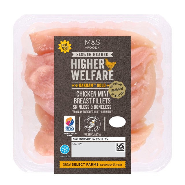 M&S Oakham Gold chicken breast fillets 350g, imported from the UK