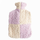 Caroline Gardner lilac cream check borg hot water bottle - British product