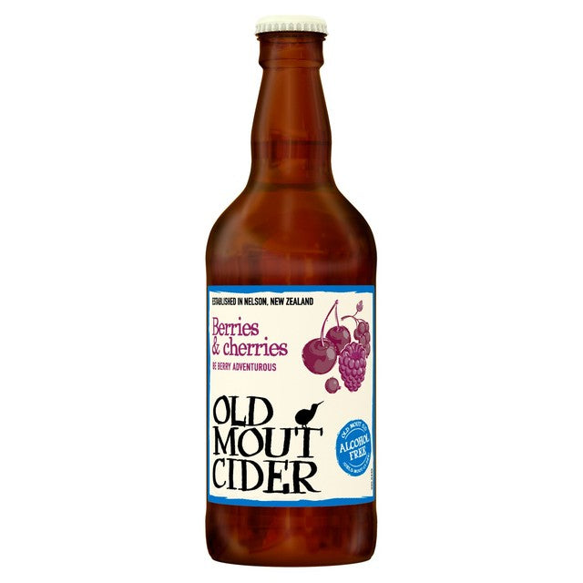 Old Mout berries and cherries alcohol-free cider 500ml, imported from the UK
