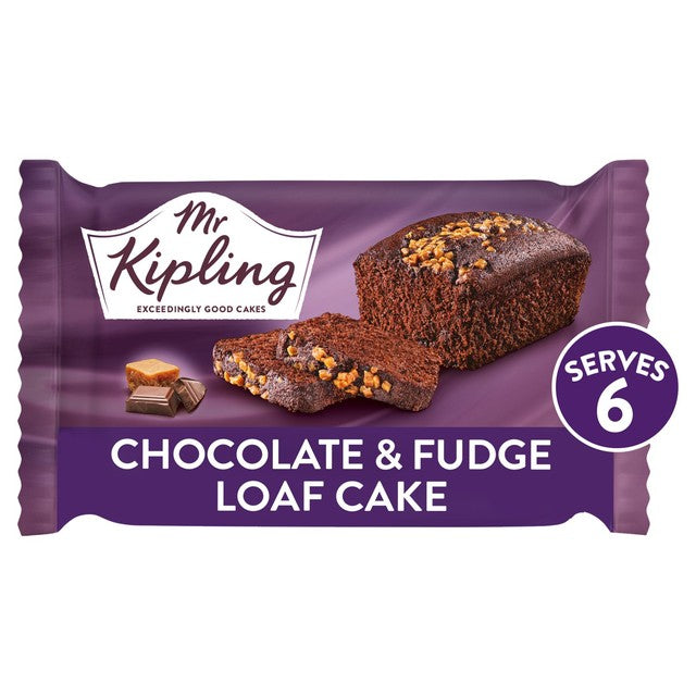 Mr Kipling chocolate and fudge loaf cake, imported from the UK