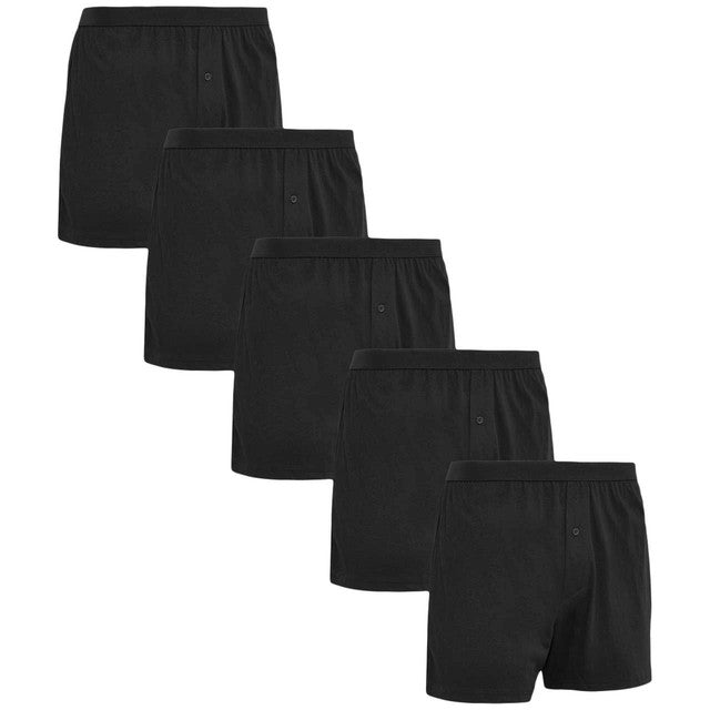 M&S men's pure cotton jersey boxers small black, imported from the UK