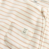 M&S Baby Sleepsuit Oatmeal 12-18 months, imported from the UK