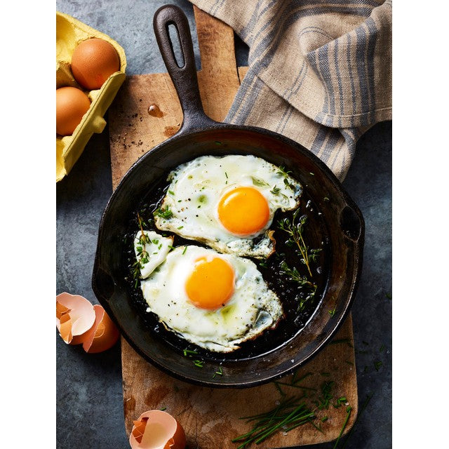 M&S free range medium eggs 6 pack, imported from the UK