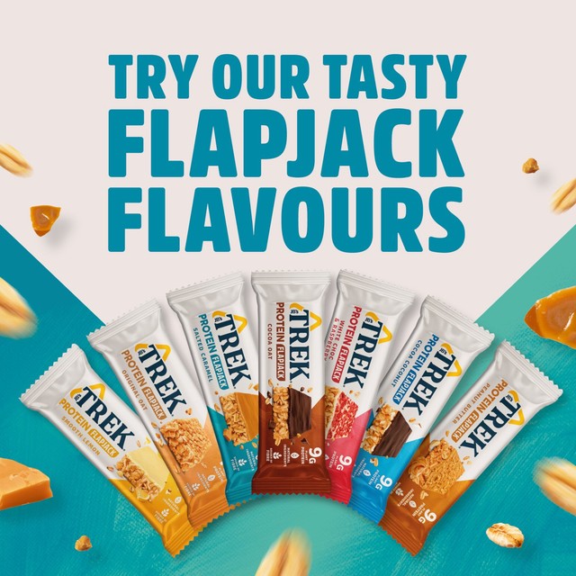Trek salted caramel protein flapjack bars 3 x 50g (British brand)