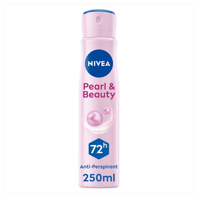 Nivea Pearl & Beauty anti-perspirant deodorant spray 250ml, imported from the UK