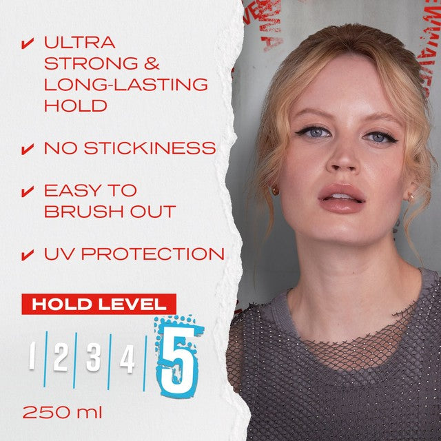 Shockwaves Ultra Strong Power Hold Hairspray 250ml (British brand)