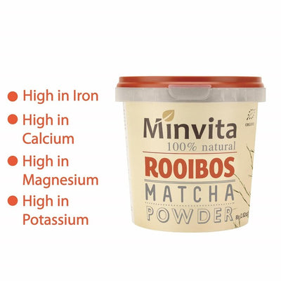 Minvita Thé en Poudre de Rooibos Matcha Bio 80g