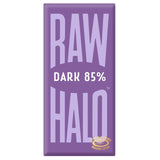 Raw Halo vegan dark 85% chocolate bar 70g, imported from the UK