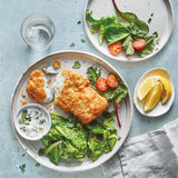 M&S battered chunky haddock fillets 600g, imported from the UK