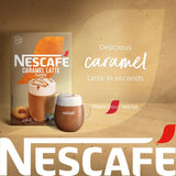Nescafe Caramel Latte instant coffee 7 sachets, imported from the UK
