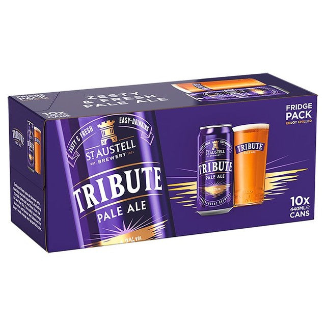 St Austell Tribute Pale Ale 10 x 440ml cans (British brand)