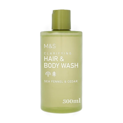M&S Clarifying Hair and Body Wash Sea Fennel and Cedar 300ml