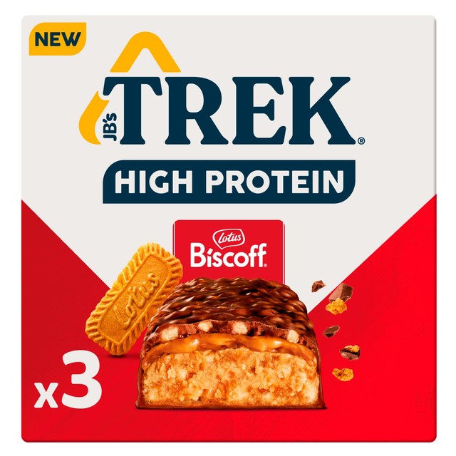 Trek Biscoff protein bars 3 x 44g (British brand)