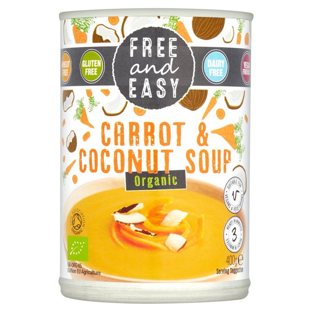 Free & Easy carrot and coconut soup 400g - British product