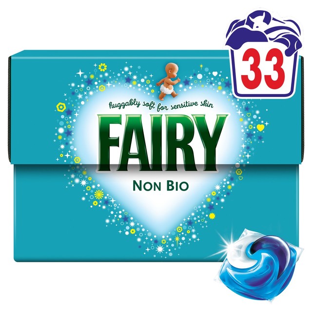 Fairy Non Bio Pods washing capsules for sensitive skin 33 washes - British product