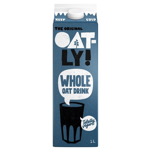Oatly Whole Oat Drink 1L, imported from the UK