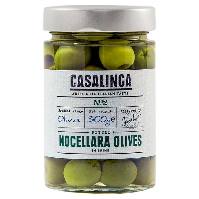 Casalinga pitted green Nocellara olives 300g - British product