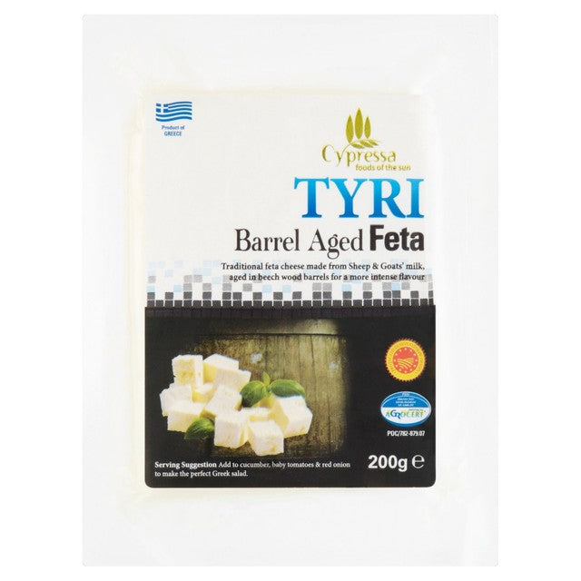 Cypressa barrel aged feta cheese 200g - British product