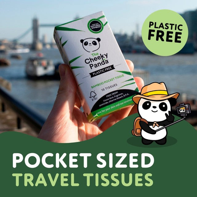 Cheeky Panda bamboo pocket tissue 10 pack - British product