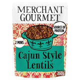 Merchant Gourmet Cajun-Style Lentils 250g, imported from the UK