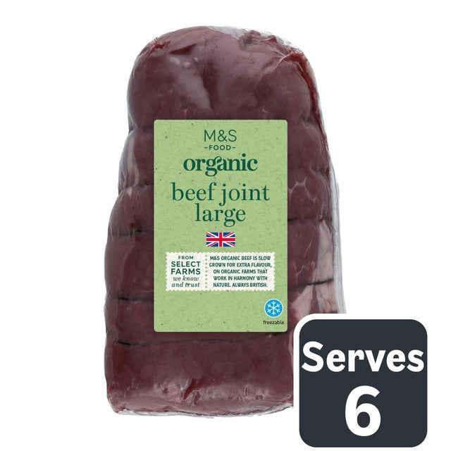 M&S Organic Beef Roasting Joint 1.1kg, imported from the UK