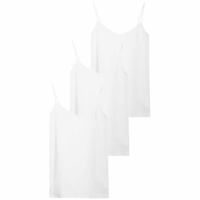 M&S white strappy vests size 12 pack of 3, imported from the UK