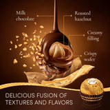Ferrero Rocher milk chocolate hazelnut pralines box 200g - British product