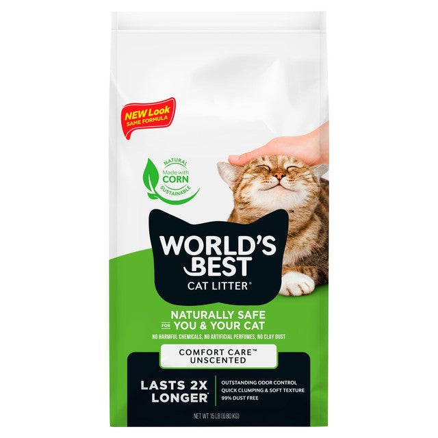 World's Best Comfort Care Unscented cat litter 6.8kg (British brand)