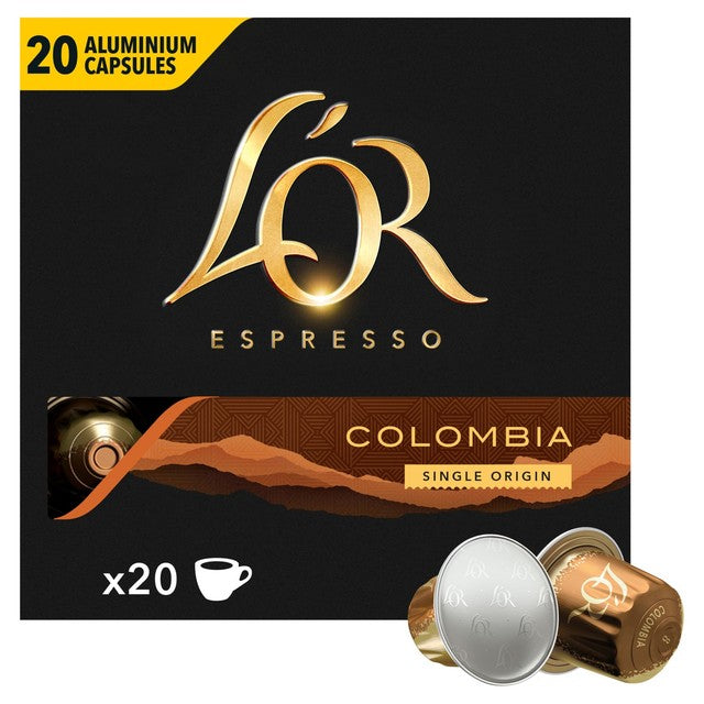 L'OR Colombia coffee pods intensity 8 x20, UK version