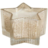 M&S Frankincense and Myrrh Star Candle Chrome, imported from the UK