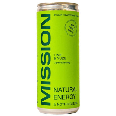 MISSION Natural Energy Yerba Mate Lime & Yuzu Energy Drink 250ml