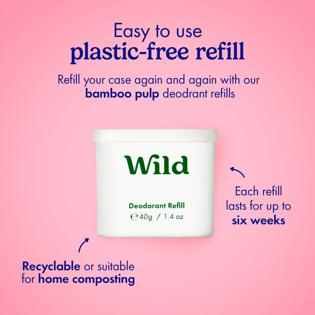 Wild Fresh Cotton & Sea Salt natural deodorant refill 40g (British brand)