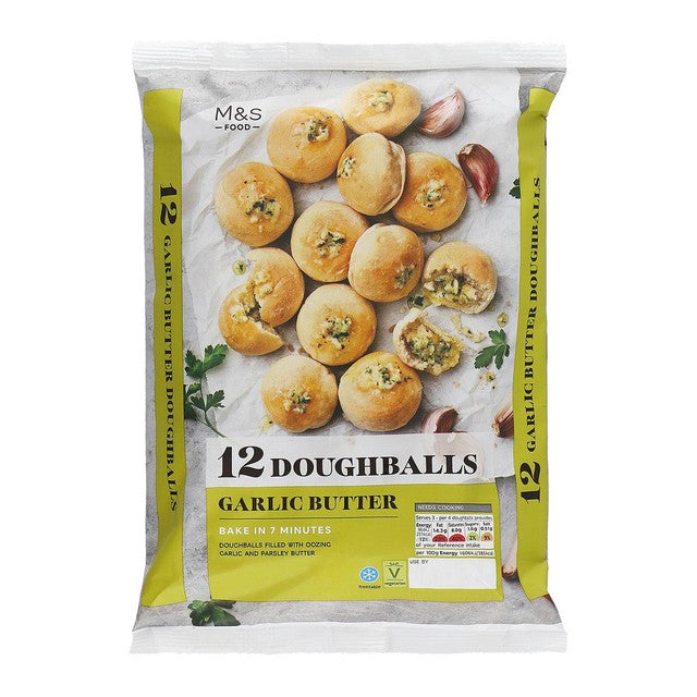 M&S garlic butter doughballs 180g, imported from the UK