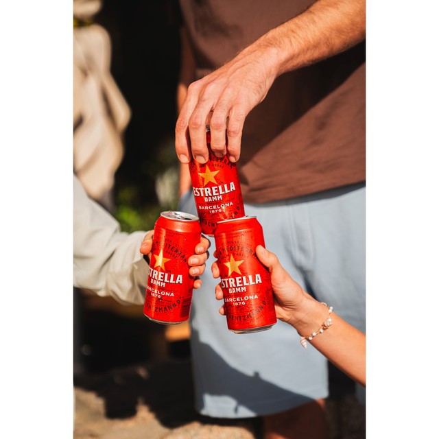Estrella Damm Lager Beer 10 x 440ml cans - British product