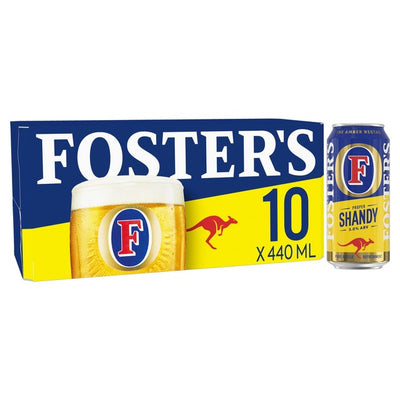 Foster's Proper Lager Shandy Beer 10 x 440ml