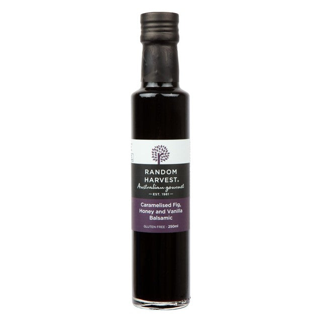 Random Harvest Caramelised Fig, Honey & Vanilla Balsamic Vinegar 250ml, imported from the UK