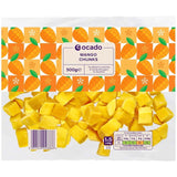 Ocado frozen mango chunks 500g, imported from the UK