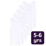 M&S cotton vests white 5-6 years, imported from the UK